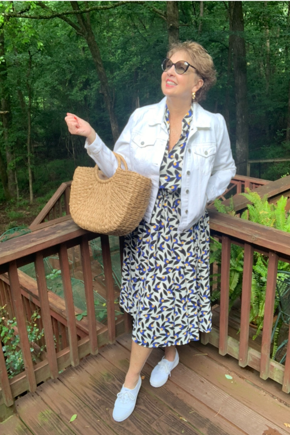 Summer dress, white denim jacket, straw bag, Keds sneakers, Spring look, summer look.
Take any dress👗 (I’ve linked a few similar) and add your summer white denim jacket, straw bag 💼 and Keds sneakers 👟 for a perfect summer- ready look

#LTKSeasonal #LTKFind #LTKstyletip