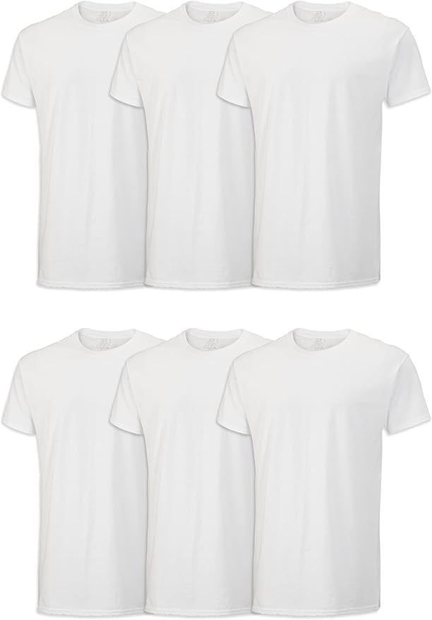 Fruit of The Loom Men's Crew Tee Undershirts, Moisture Wicking & Tag Free, Also Available in Big ... | Amazon (US)