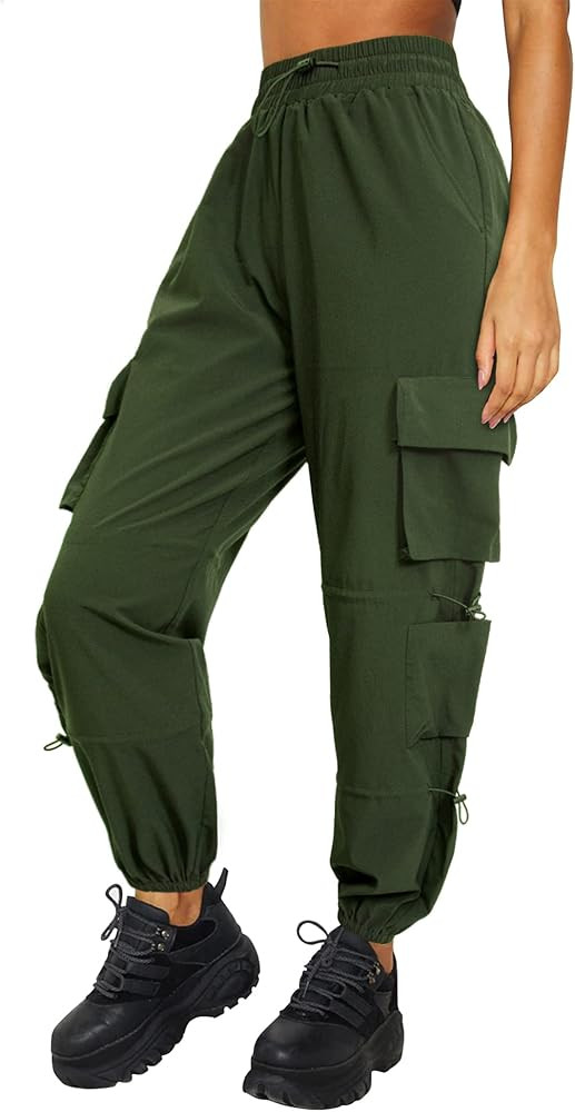Quick Dry Cargo Pants Lightweight Tactical Hiking Pants with 6 Pockets for Women, Elastic Waist a... | Amazon (US)