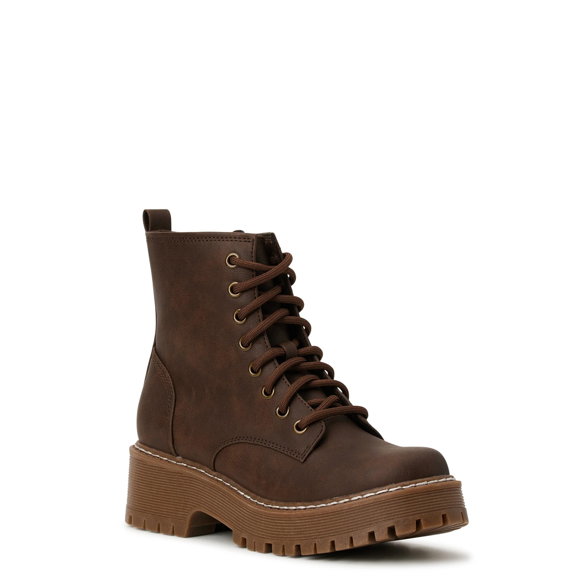 No Boundaries Women's Lug Sole Combat Boots | Walmart (US)