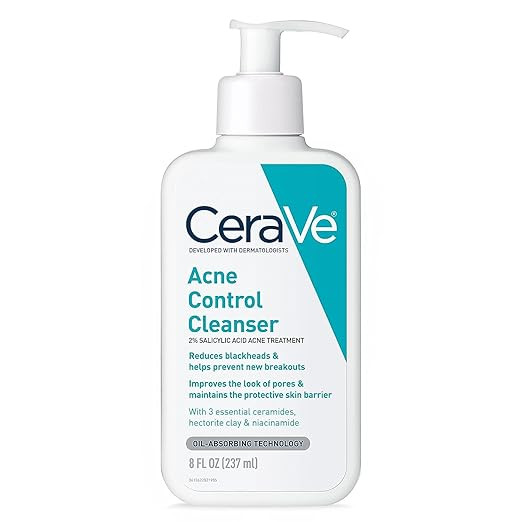 CeraVe Face Wash Acne Treatment | 2% Salicylic Acid Cleanser with Purifying Clay for Oily Skin Bl... | Amazon (US)