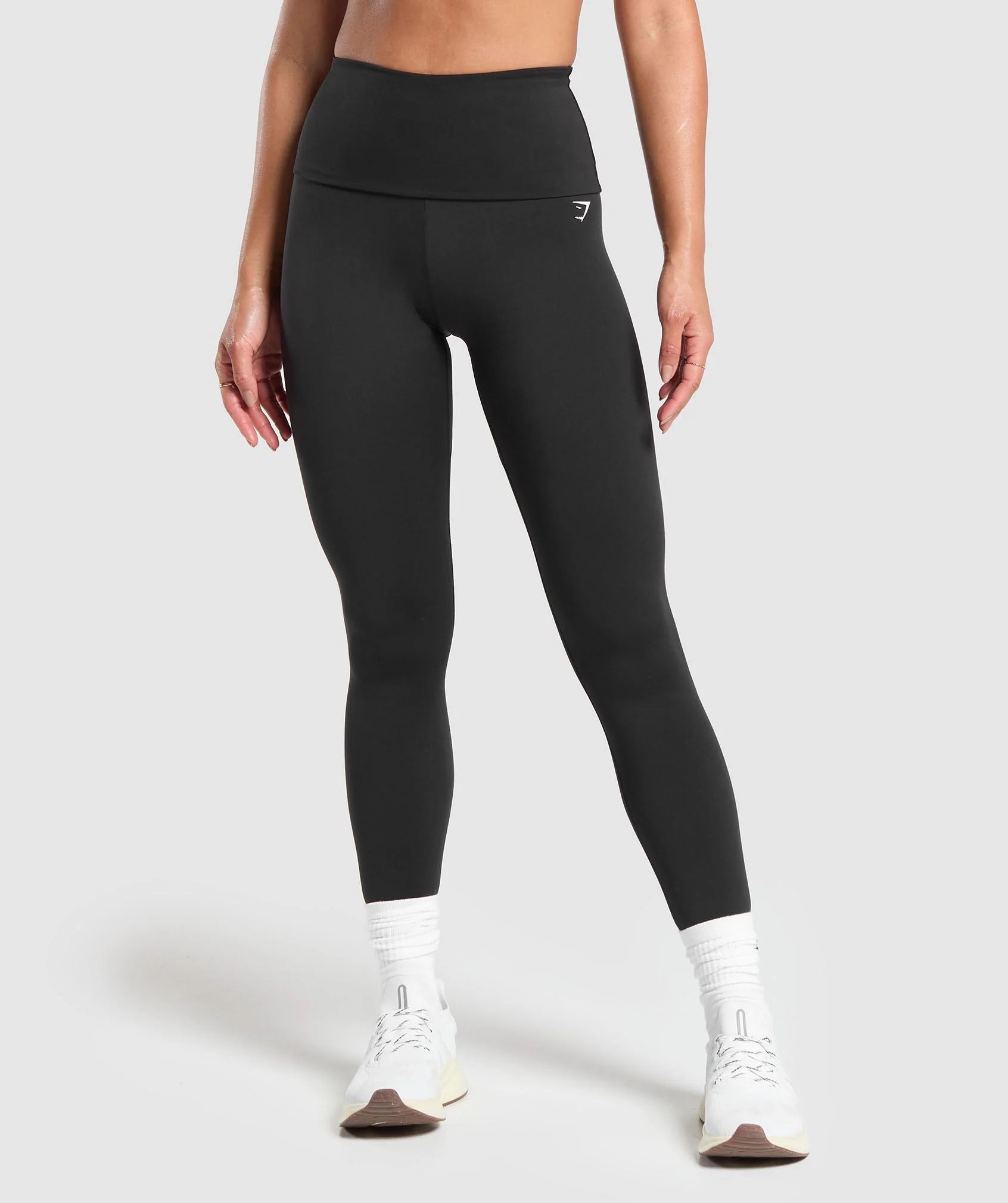 Gymshark Everyday Foldover Leggings - Black | Gymshark US