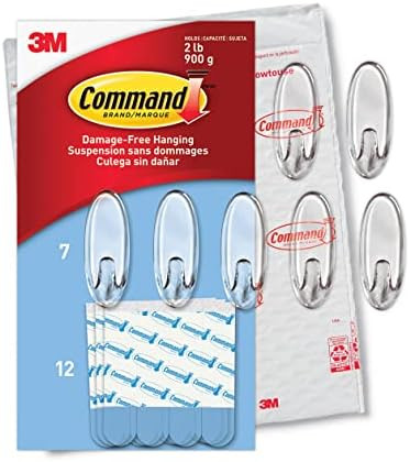 Command Medium Wall Hooks, Damage Free Hanging Wall Hooks with Adhesive Strips, No Tools Wall Hoo... | Amazon (US)