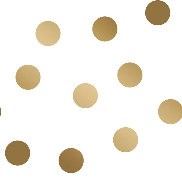 Tempaper Dots Metallic Gold Removable Peel and Stick Wallpaper, 20 x 16.5', Made in the USA - Wal... | Walmart (US)