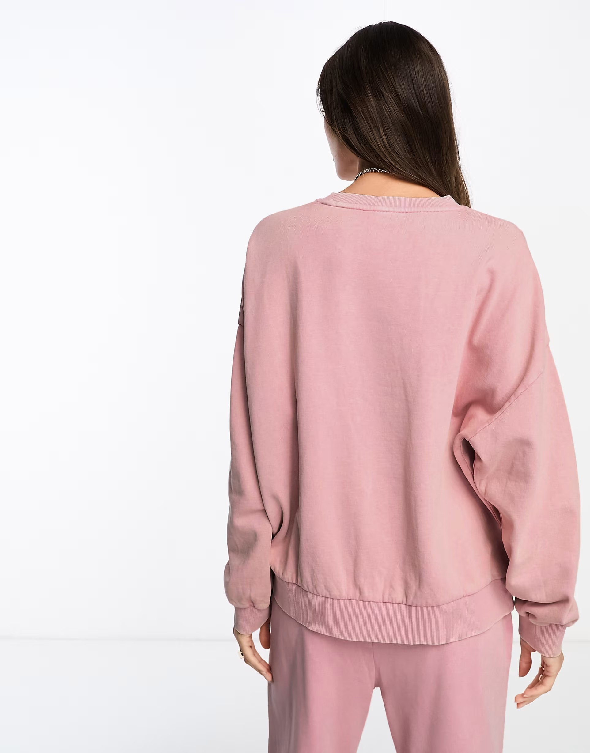 ASOS DESIGN oversized sweatshirt in washed pink - part of a set | ASOS (Global)