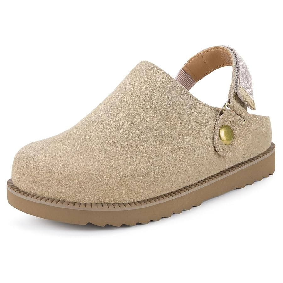 ZUSERIS Kids Clogs Girls Platform Slippers with Adjustable Back Strap Boys Slip On Suede Clog Sli... | Amazon (US)