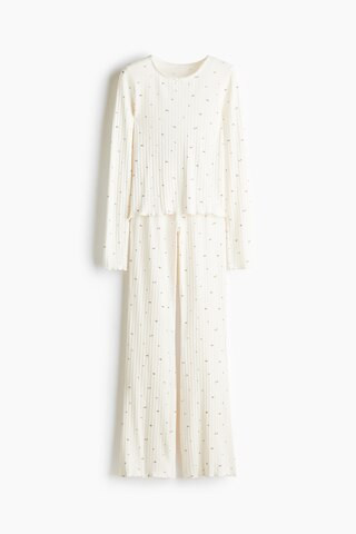 H & M - Pointelle Jersey Pajamas - White | H&M (US + CA)