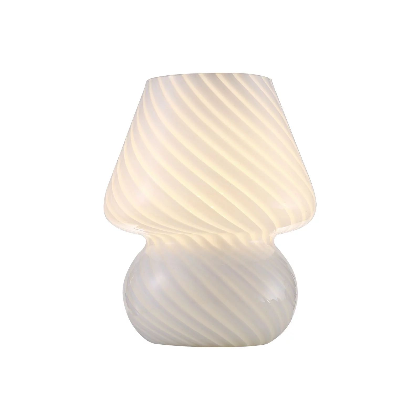 Mushroom Small Table Lamp with Glass Shade White | Walmart (US)