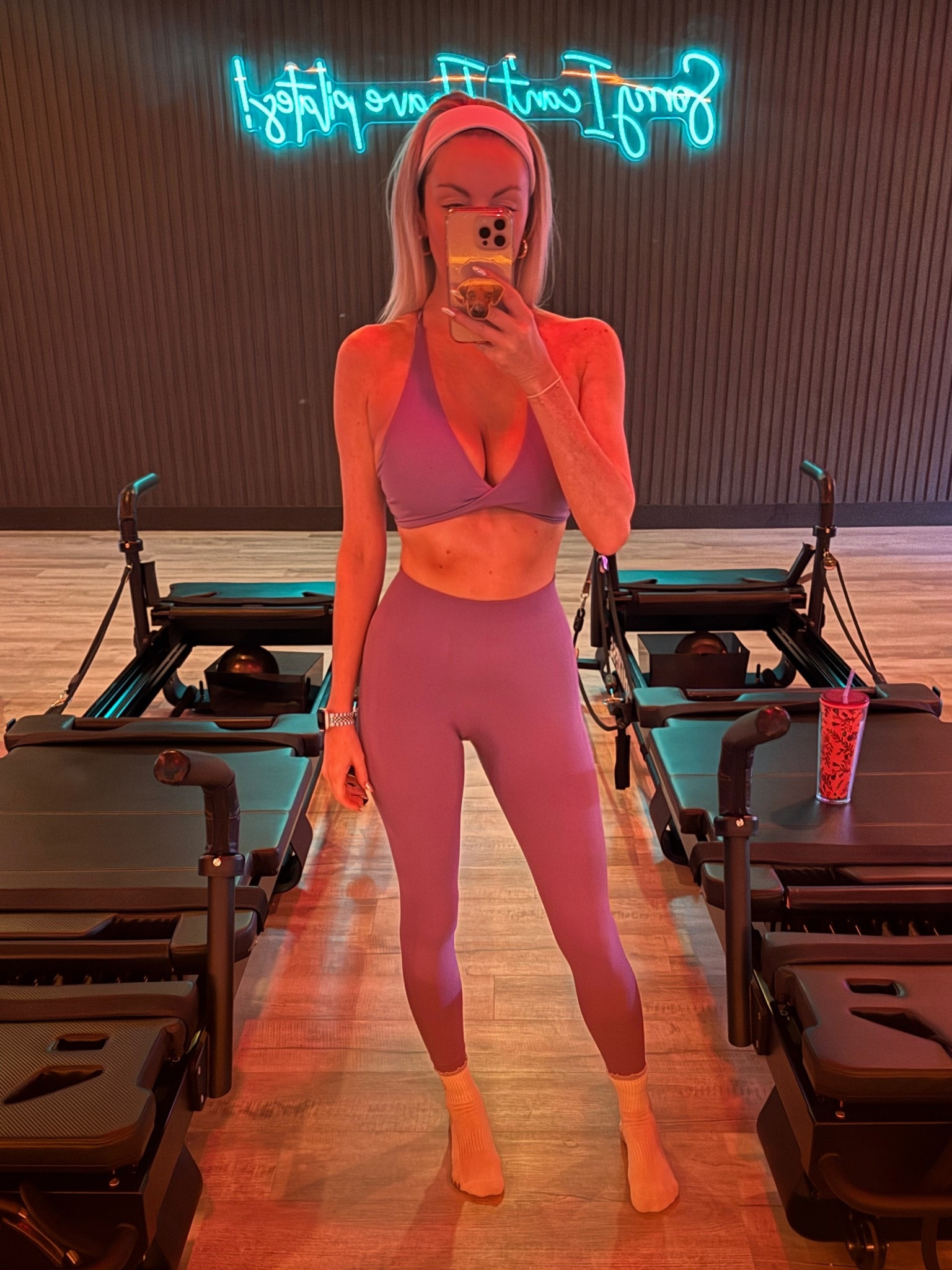 Matching Pilates workout barre outfit, purple, Amazon set under $50, size medium bra, size small leggings, grippy socks 

#LTKfitnessgoals #LTKFindsUnder50 #LTKmorningroutine