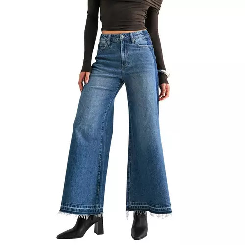 Women's Mica Denim Side Panel Relaxed Fit Wide Leg Jeans | Scheels Sports
