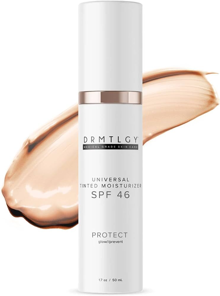 DRMTLGY Anti-Aging Tinted Moisturizer with SPF 46. Universal Tint. All-In-One Light Sheer Coverag... | Amazon (US)