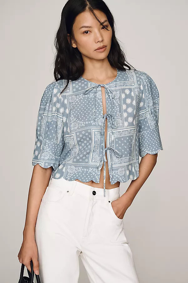 Bandana Tie-Front Top | Anthropologie (US)