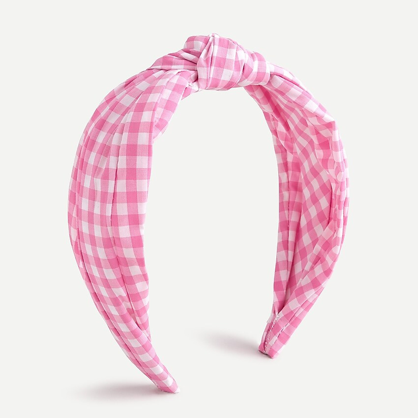 Turban knot headband in gingham | J. Crew US