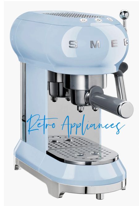 Retro small appliances from Smeg

coffeemaker, espresso, kettle, toaster, 