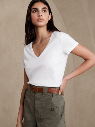 SUPIMA® V-Neck T-Shirt | Banana Republic (US)