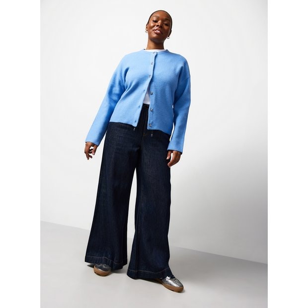 Wide Pull On Co-ord Dark Denim Joggers 12L | Tu Clothing