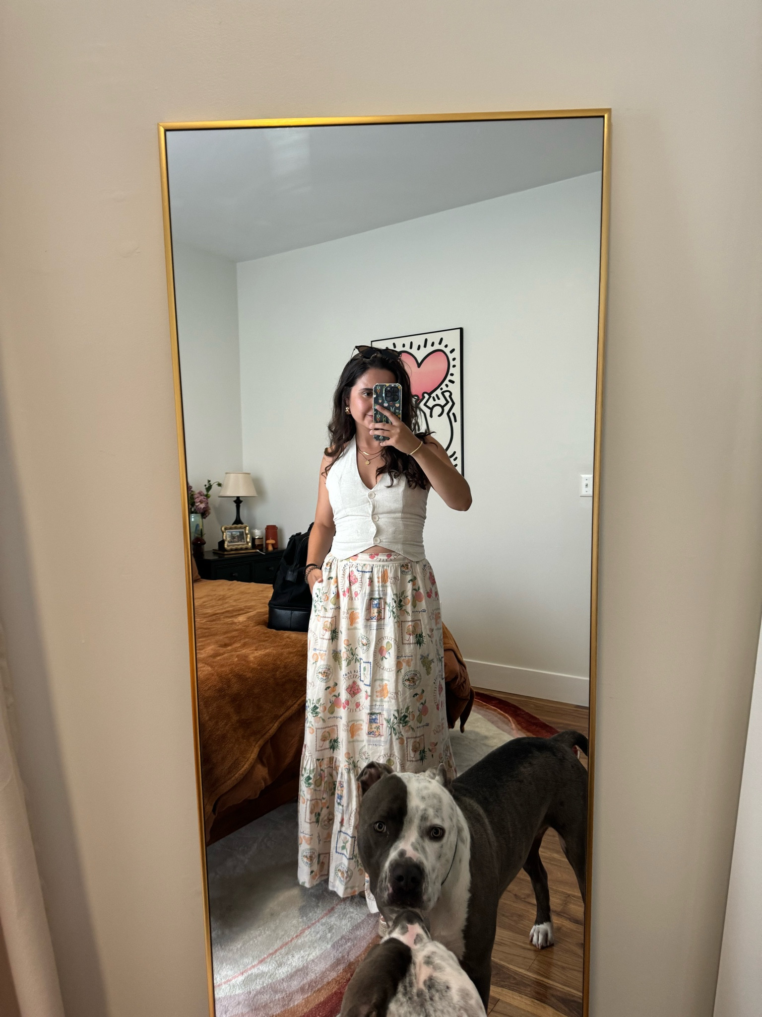 maxi skirt + linen-blend top ✨

skirt: Abercrombie
top: Peppermayo
sunnies + earrings: Lulus
necklaces: Madewell