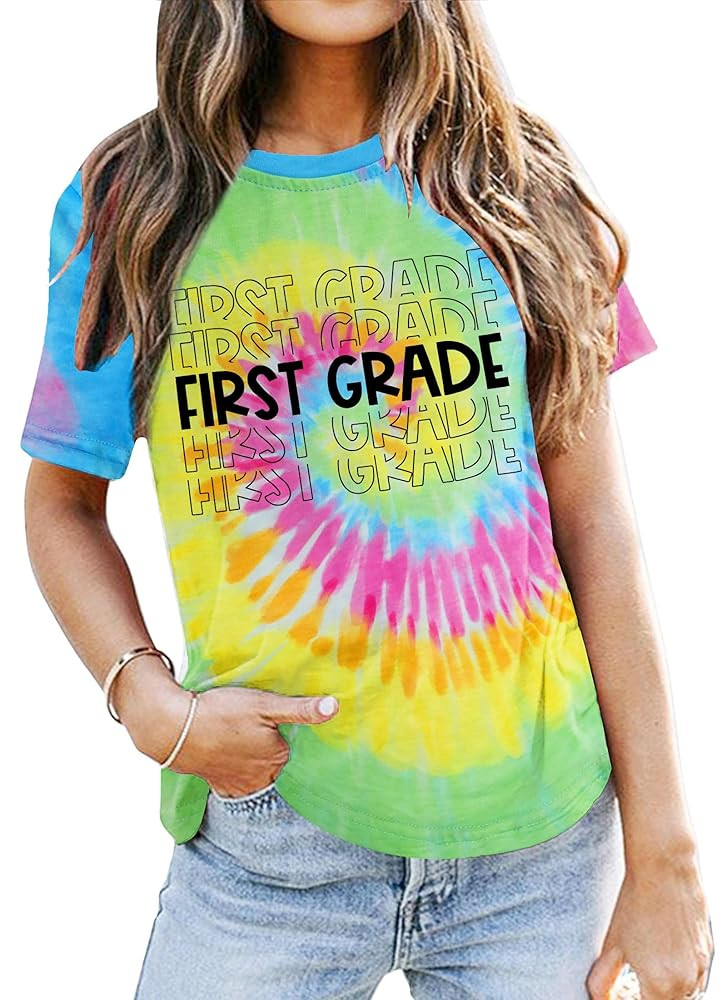 Teacher Shirts Women: Tie Dye Teacher Tshirt Funny Teacher Life Shirt Teacher Tee Tops Short Slee... | Amazon (US)