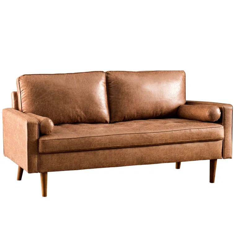 Leonardo 69.68'' Vegan Leather Loveseat | Wayfair North America