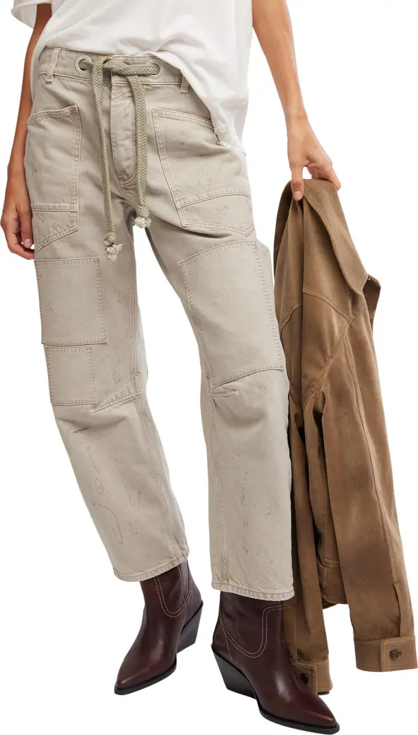 Free People Moxie Low Slung Drawstring Jeans | Nordstrom | Nordstrom
