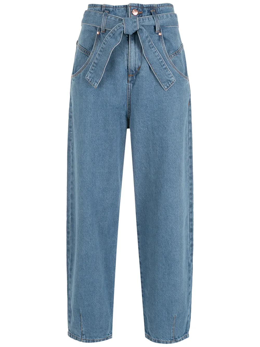 Ivana paperbag denim jeans | Farfetch Global