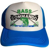 Vintage Bass Commando Fishing Hat Blue Trucker Cap | Nos | Etsy (US)
