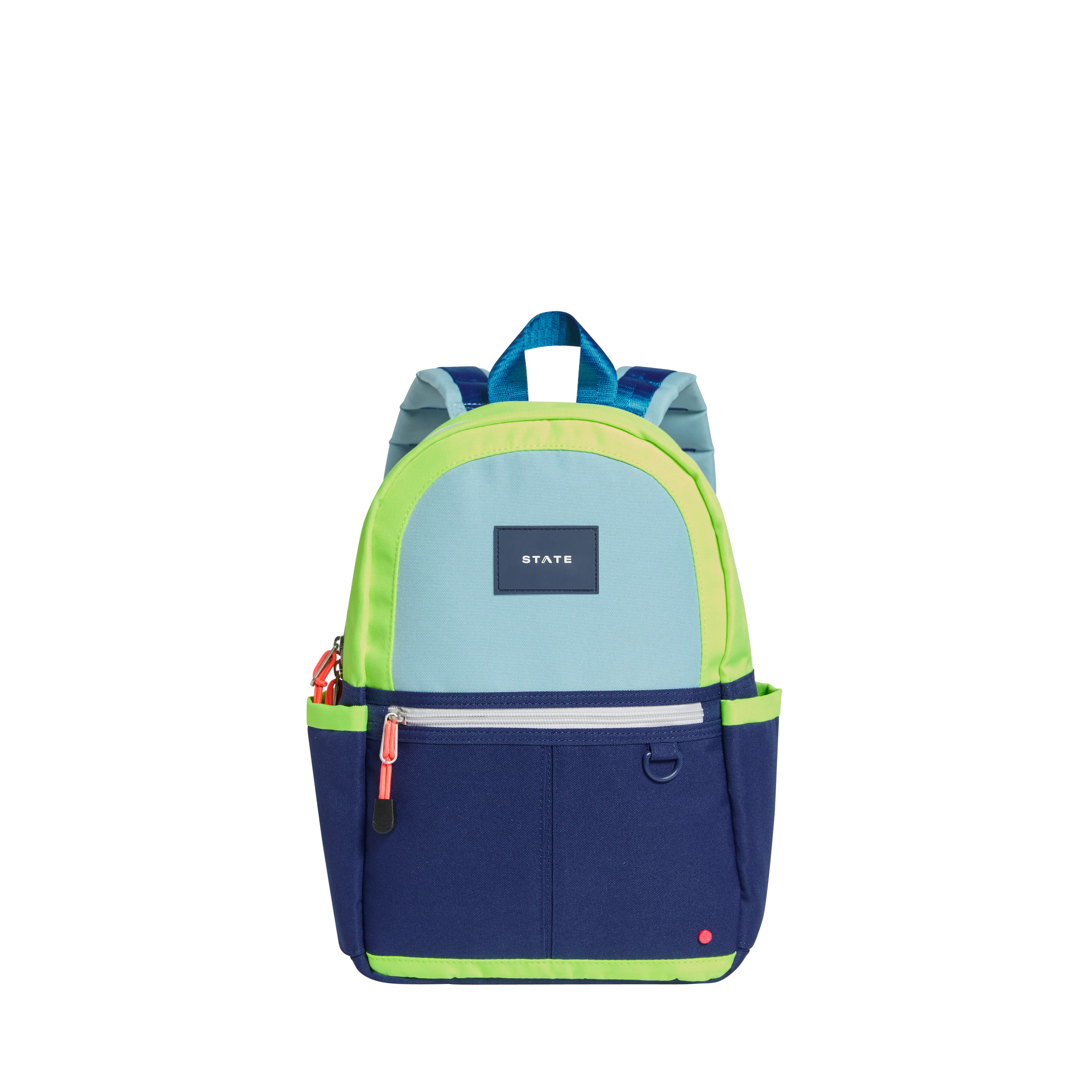 Kane Kids Mini Travel Backpack Color Block Green/Navy | STATE Bags