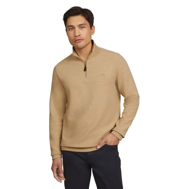 Chaps Men's & Big Men's 1/4 Zip Mockneck Ribbed Sweater, Sizes S-2XL | Walmart (US)