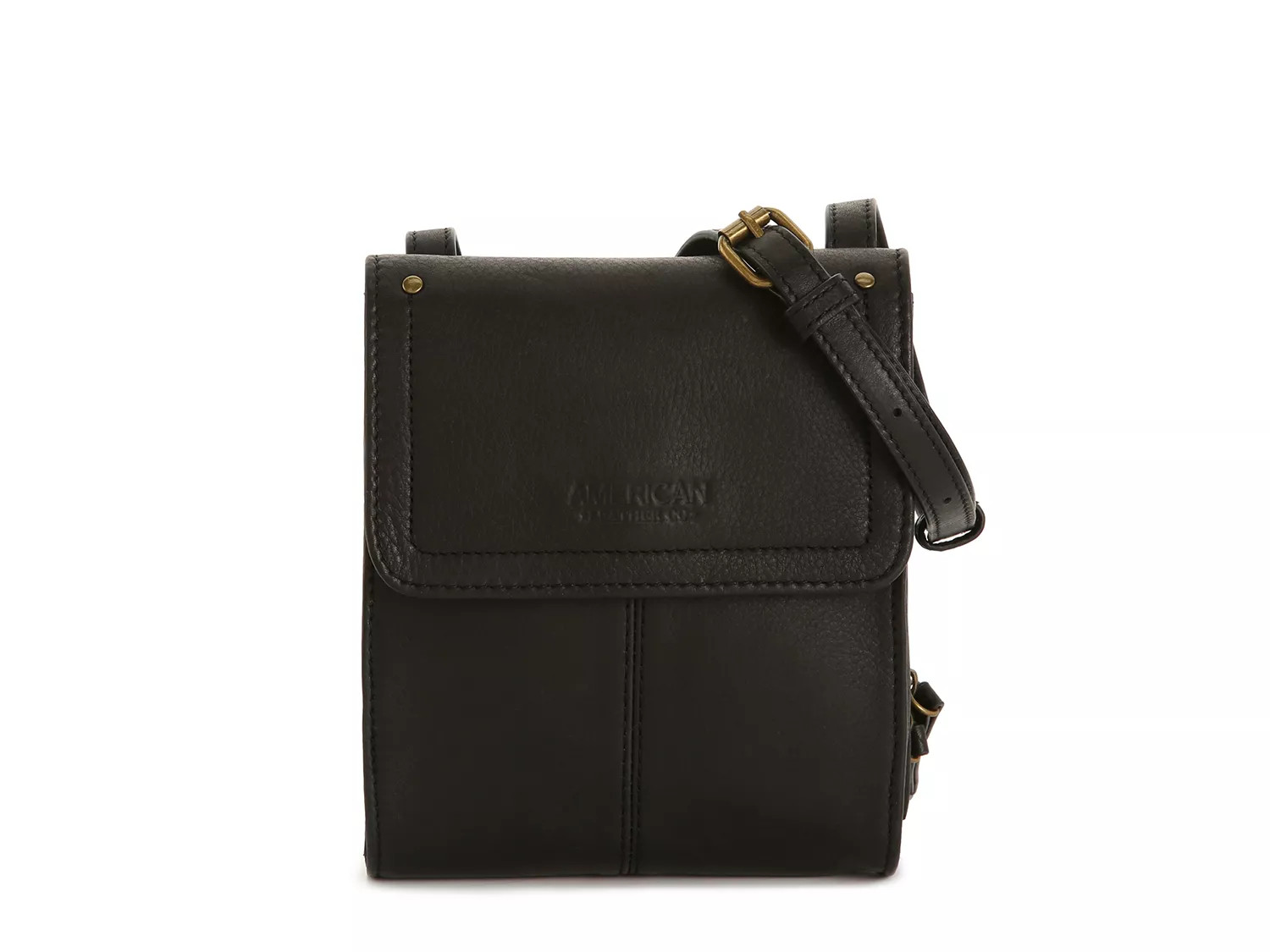 American Leather Co. Leather Crossbody Bag | Women's | Black | Size Not Applicable | Handbags | DSW
