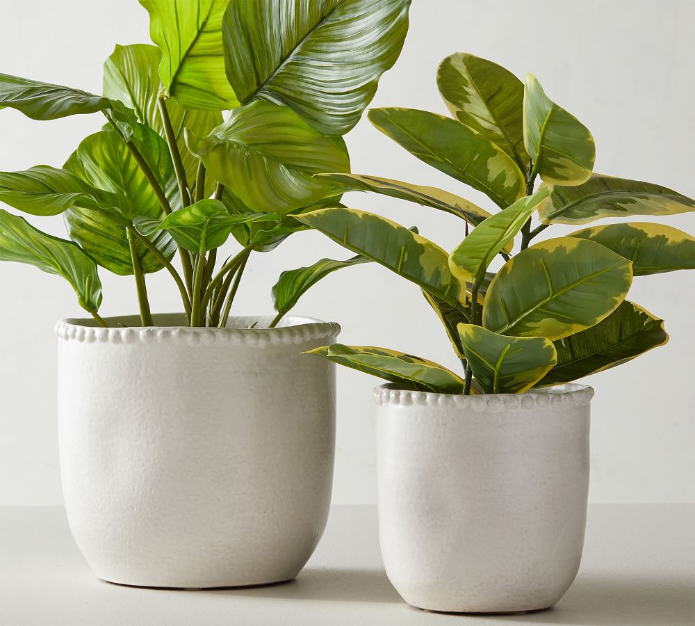 Handcrafted Beaded Ceramic Planters | Pottery Barn (US)