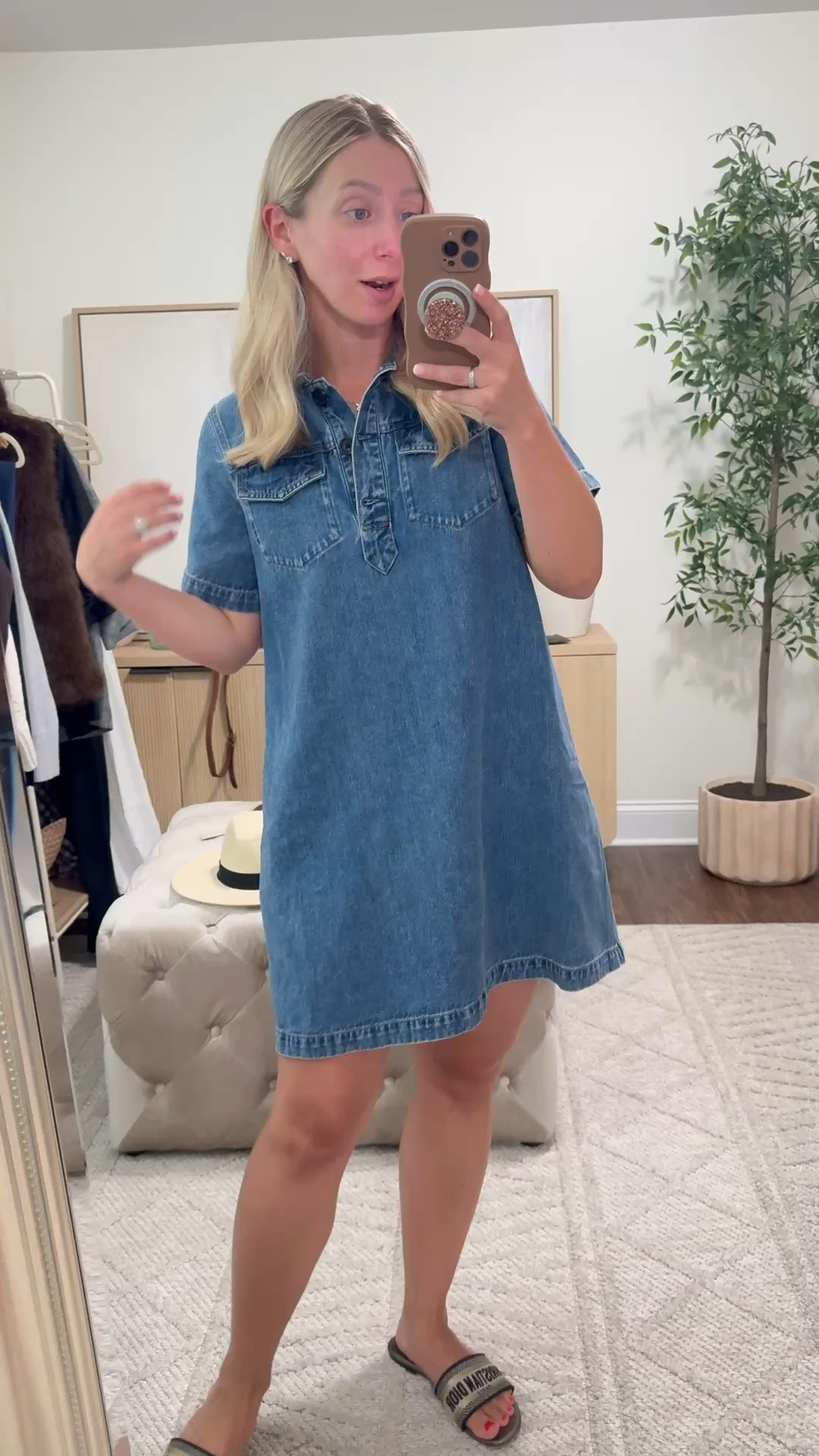 Denim shift dress, runs big, wearing and XS (size 4 for reference)

Denim dresses, summer dresses

#LTKootd #LTKSaleAlert #LTKmomlife