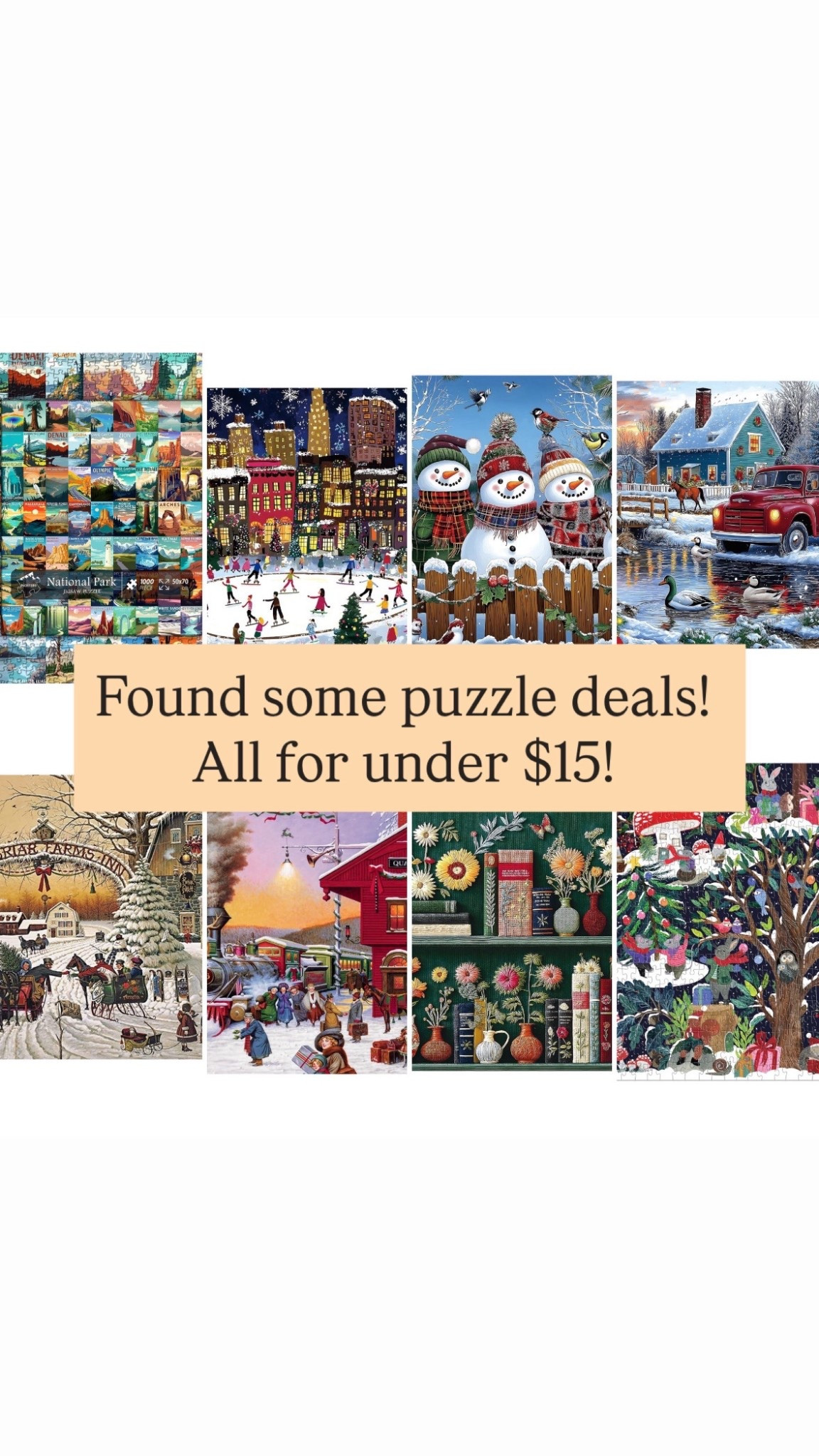 #ad You know I’m always on the hunt for good puzzle deals! I’ve rounded up some cute winterscapes to help get you in the holiday mood. 

@amazon #founditonamazon #winterfavorites2025
