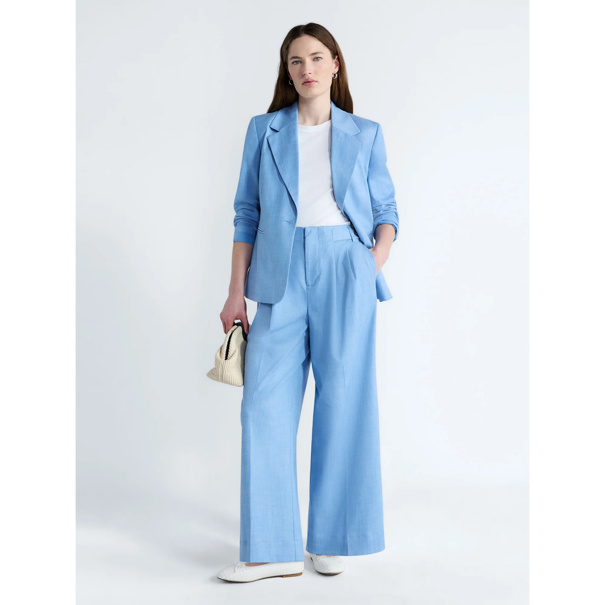 Free Assembly Women's and Women's Plus High Rise Wide Leg Cropped Pants, 27" Inseam, Sizes XS-4X | Walmart (US)