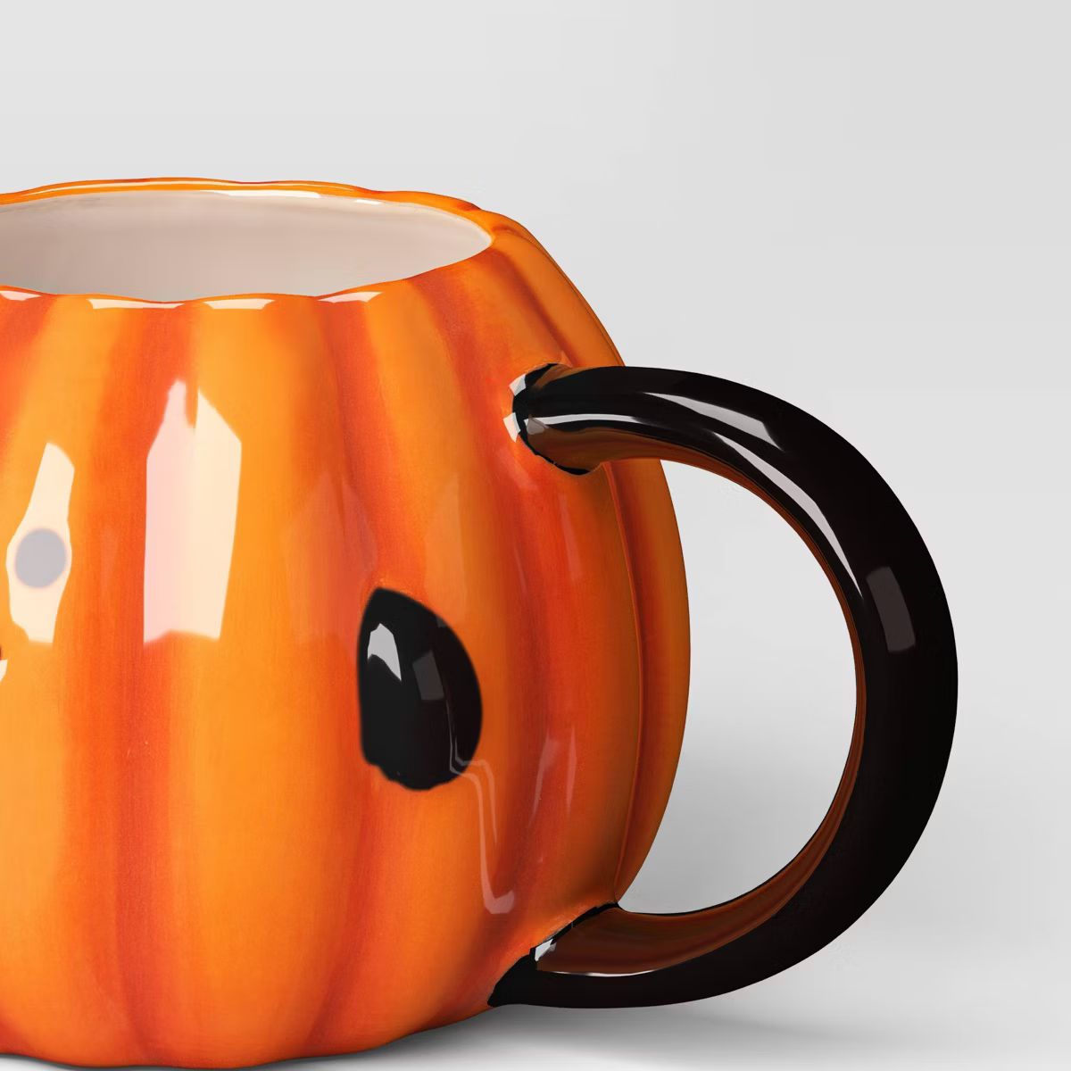 15.25 fl oz Halloween Stoneware Figural Pumpkin Mug Orange - Hyde & EEK! Boutique™ | Target