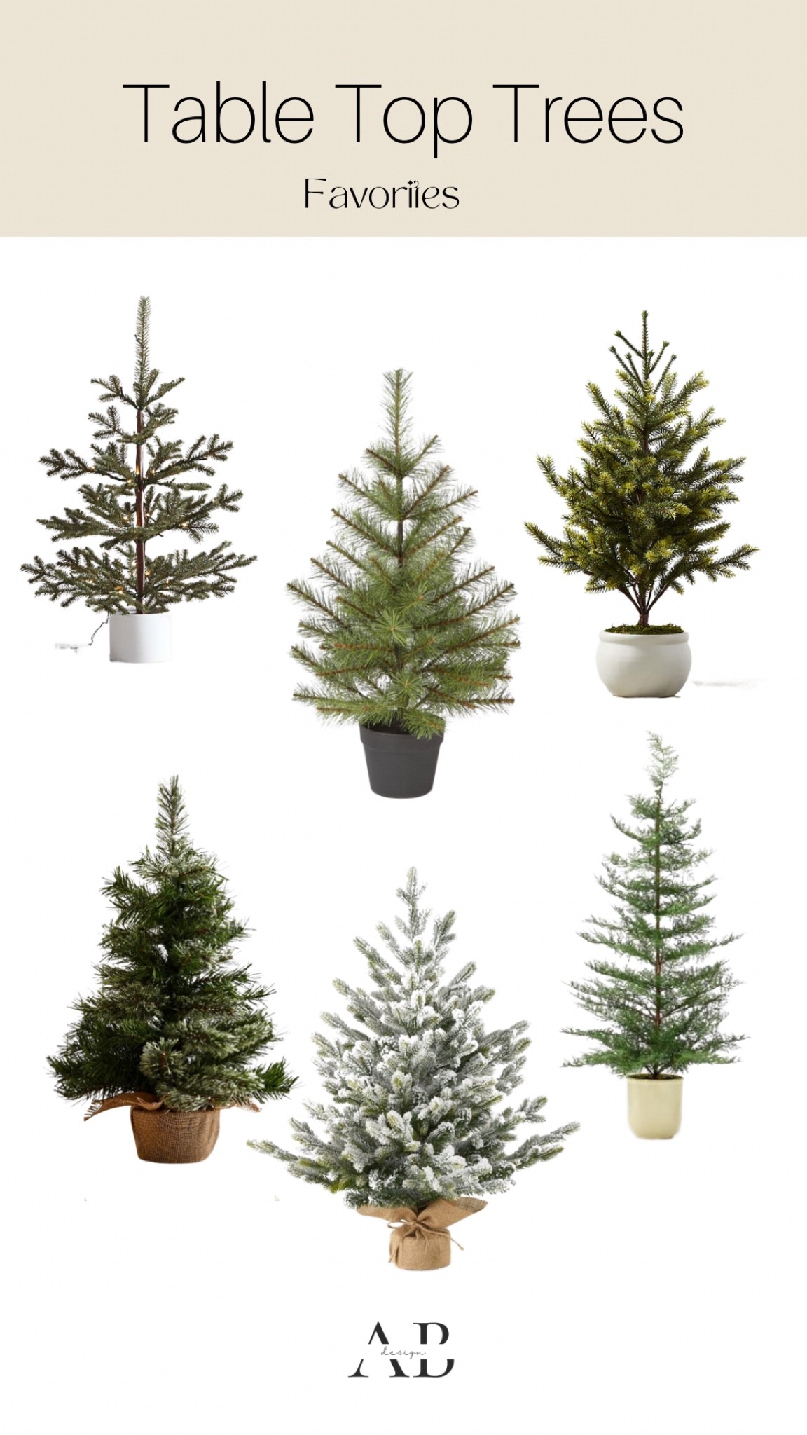Table top Christmas trees 

#LTKSeasonal #LTKunder100 #LTKhome