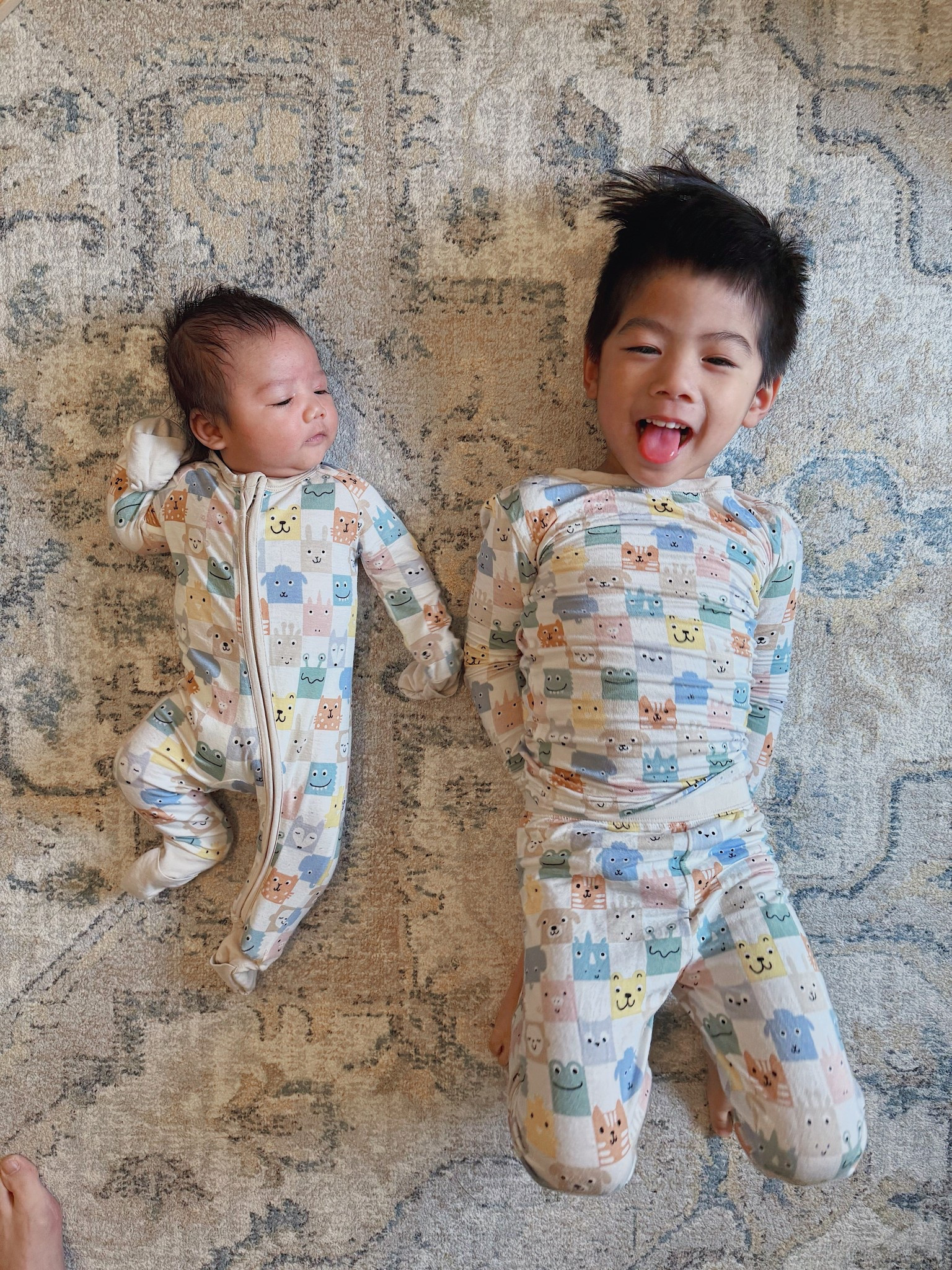 Little Sleepies is my favorite brand for super soft pajamas! They have so many cute prints for babies, kids and even adults. Miles is wearing a 0-3M and Theo is wearing 4T.

Bamboo pajamas
Bamboo kids pajamas
Baby pajamas
Gender neutral baby pajamas
Family matching pajamas
Checkered pajamas

#LTKFamily #LTKBaby #LTKKids