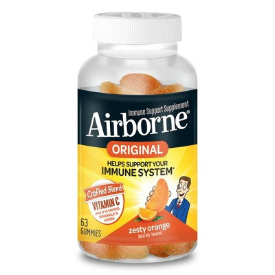 Airborne Vitamin C Gummies - Orange - 63ct | Target