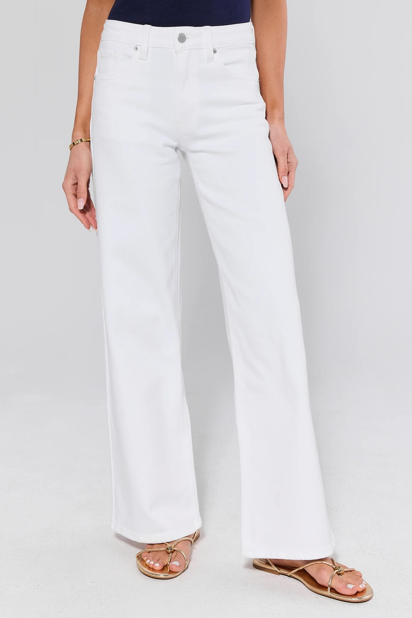 Makenna White Wide Leg Jeans | Avara