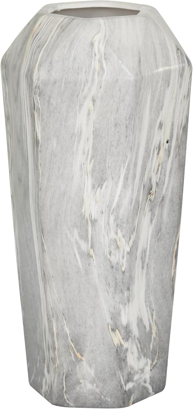 Deco 79 Ceramic Decorative Vase Faux Marble Centerpiece Vase, Flower Vase for Home Decoration 7" ... | Amazon (US)