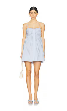 SIMKHAI Kendall Twisted Button Front Dress in Periwinkle Sky from Revolve.com | Revolve Clothing (Global)