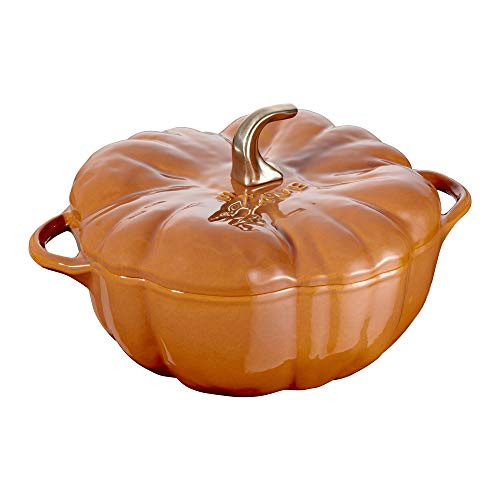 Staub Cast Iron 5-qt Pumpkin Cocotte - Burnt Orange, Made in France | Amazon (US)