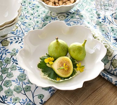 Figural Blossom Stoneware Serving Bowl | Pottery Barn (US)