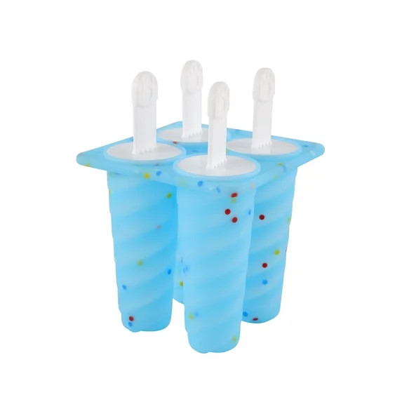 Spiral Silicone Ice Pop Molds-4 Blue | Walmart (US)