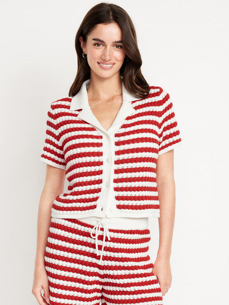 Button-Down Crochet Sweater | Old Navy (US)