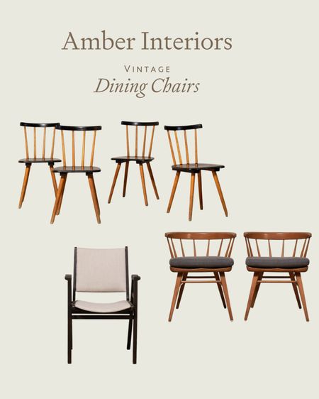 Vintage dining chairs from Amber Interiors #homedecor #diningroom #interiordesign #curved #spindleback #upholstered #1950’s

#LTKhome