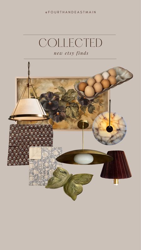 collected // new etsy finds 

amazon home, amazon finds, walmart finds, walmart home, affordable home, amber interiors, studio mcgee, home roundup etsy finds egg holder pendant light amber interior dupe marble sconce 

#LTKhome