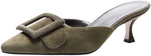 Divanne Heeled Mules for Women, Pointed Toe Slingback Pumps Buckle Kitten Heels Mules Slides Back... | Amazon (US)