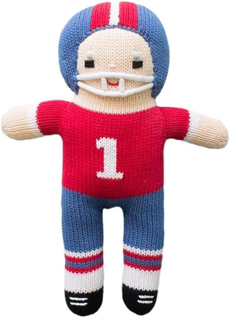 Zubels Baby Boys’ Hand-Knit Football Player Plush Toy, All-Natural Fibers, Eco-Friendly, 12-Inc... | Amazon (US)