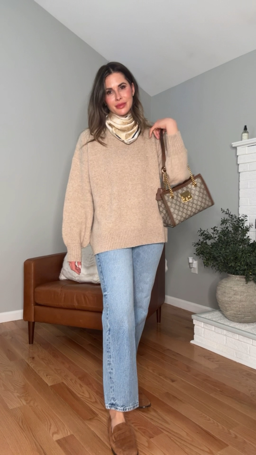 Silk scarves with sweaters and denim 

#LTKootd #LTKOver40 #LTKSeasonal