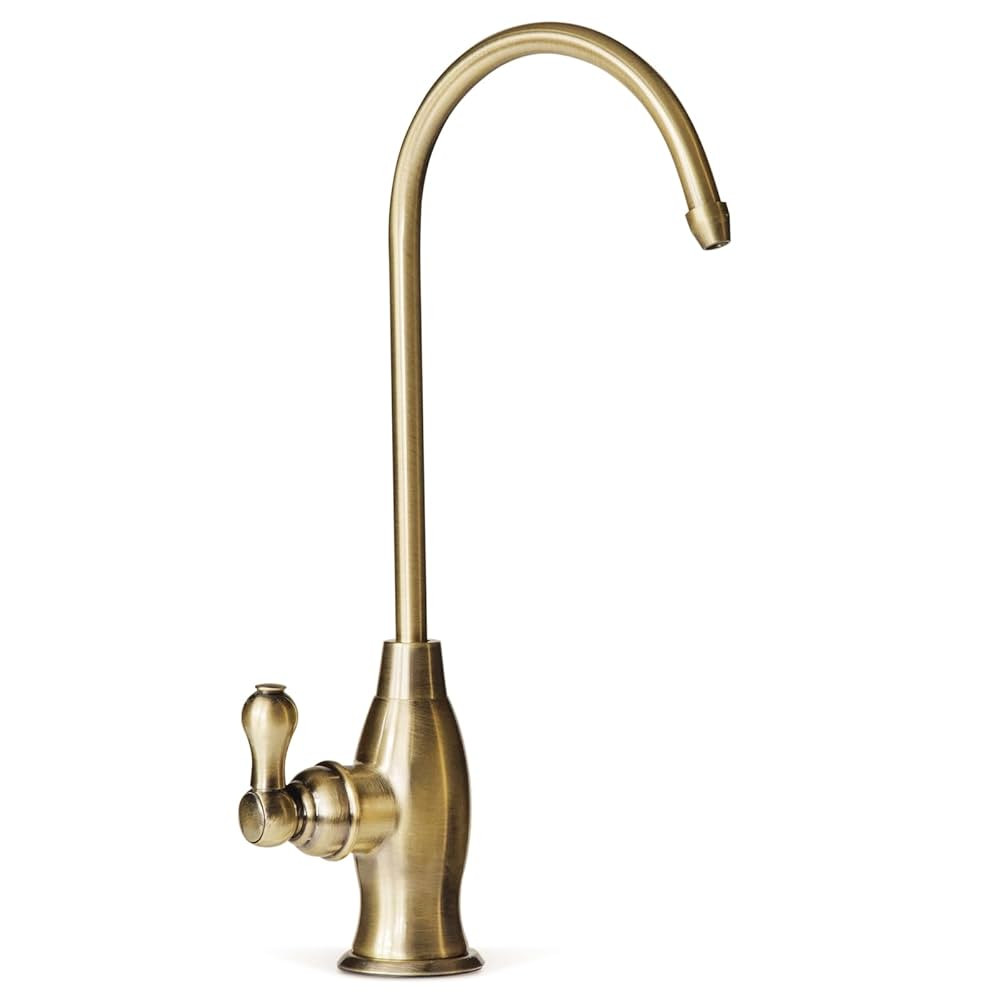 iSpring Heavy Duty Reverse Osmosis Faucet, High Spout Contemporary Style RO Faucet, Antique Brass | Amazon (US)